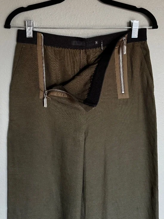 LAMB dark green wide leg pants - Picture 4 of 6